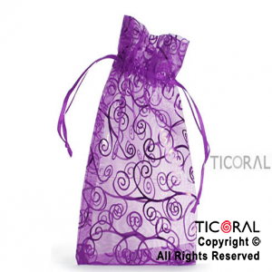 BOLSA ORGANZA VIOLETA 13X20 ARABESCO HS3967-5 x 1